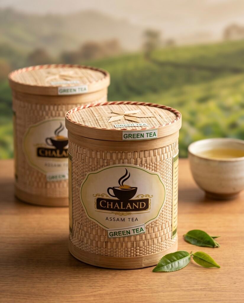 cha land green tea bamboo gift pack